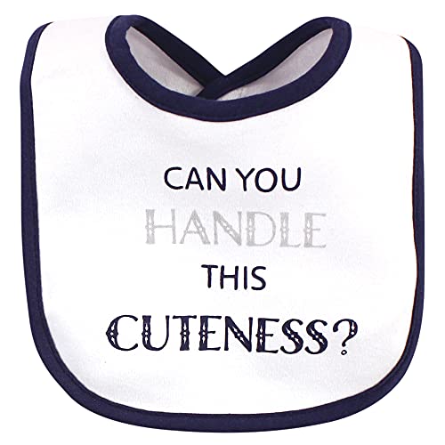 Hudson Baby Unisex Baby Cotton Bibs, Handsome Like Daddy, One Size