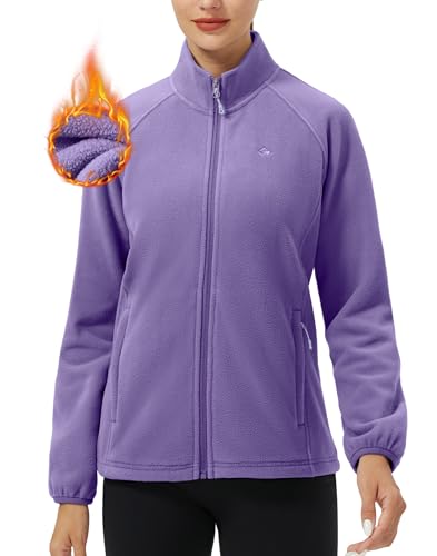 Veste polaire légère pour femme Pioneer Camp avec fermeture éclair intégrale et poches zippées