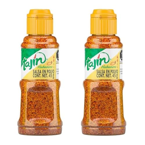 2 x 45g Tajín Habanero Extra Scharf Gewürz (1,6oz) – Scharfer mexikanischer Geschmack für Obst & Snacks – sehr scharf