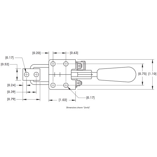 DE-STA-CO 323 Pull Action Latch Clamp with Threaded U-Bolt - Thumbnail 5