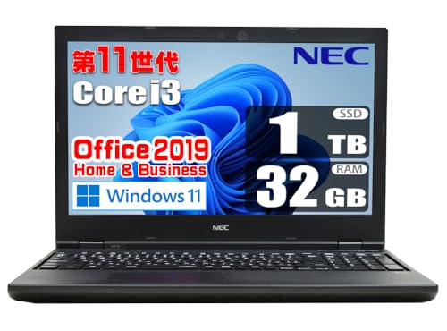 �y�����ςݕi�z ��11���� Core i3 1115G4 �ő� 4.10GHz / ������ 32GB / SSD 1TB / MS Office 2019 / Windows 11 / �e���L�[ Wi-Fi 15.6�C���` HD�t�� DVDROM �I�t�B�X