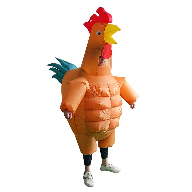 IRETG Disfraz inflable de gallina de gallina para fiestas, Halloween, Navidad, cosplay, talla adulta