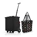 reisenthel, Set Carrycruiser + Thermoshopper, OEOV, Einkaufstrolley mit Kühltasche, Frame Black + dots