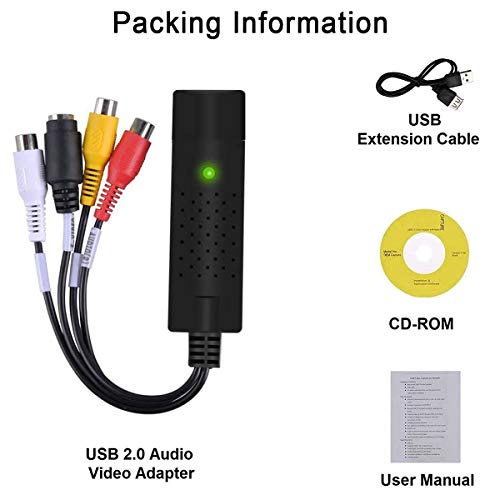 OQS USB 2.0 Audio/Video Konverter, Capture de Carte USB Le Capteur Vidéo Convertit Hi8 VHS, VHS Digitalisieren und Video… – Bild 8