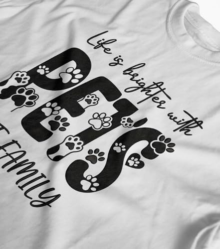 Image of INDISSH T-Shirt for Man | Regular and Plus Size Upto 7XL | Pet Lover Graphic Printed | Round Neck Cotton Fabric Regular fit Casual T-Shirt for man - RNM-PETFAMILY-PAR