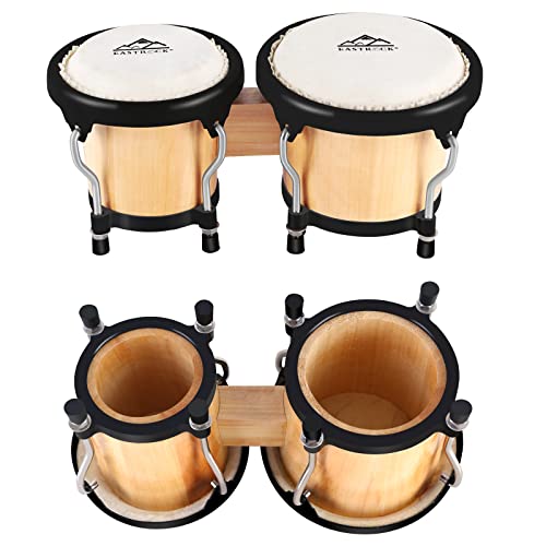 image for EastRock Bongo Drum 4” and 5” Set for Adults Kids Beginners Profes