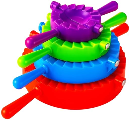 Dumpling Maker Press Mold Set of 4 - Gyoza Pot Pie Maker, Dough Press, Empanada Press 5 inch, Empanada Maker Press 6 inch, Chinese Soup Dumpling, Dumpling Mold, Ravioli, Dumpling potsticker maker