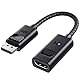 Cable Matters DisplayPort auf HDMI Adapter 8K mit 4K 120Hz oder 8K 60Hz, unidirektionaler DisplayPort 1.4 zu HDMI 8K Adapter in Schwarz, Stütze für RTX 3080/3090, RX 6800/6900 und vieles mehr