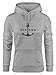 Produktbild Neverless® Hoodie Damen Anker Motiv maritim Schriftzug Oceans Kapuzen-Pullover grau S