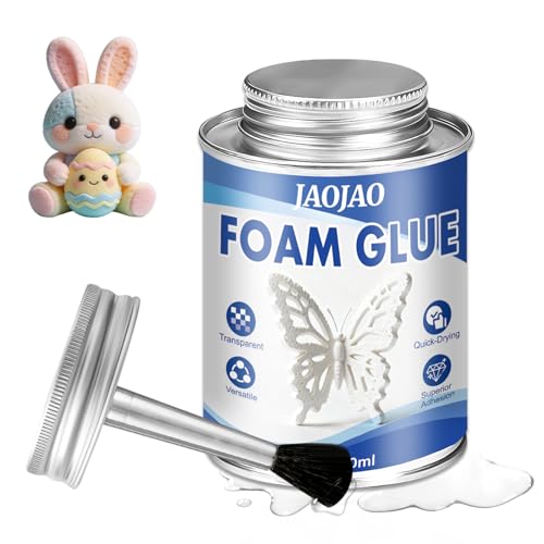 JAOJAO Foam Glue, Foam Safe Ca Glue Superior Adhesion Easy to Apply Quick-Drying Transparent for...
