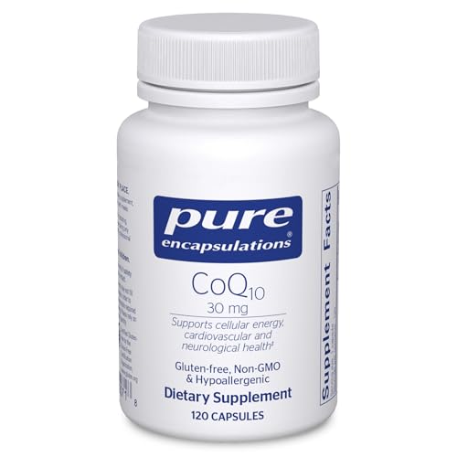 Pure Encapsulations CoQ10 30 mg | Coenzyme Q10 Supplement for Energy, Antioxidants, Brain and Cellular Health, Cognition, and Cardiovascular Support* | 120 Capsules