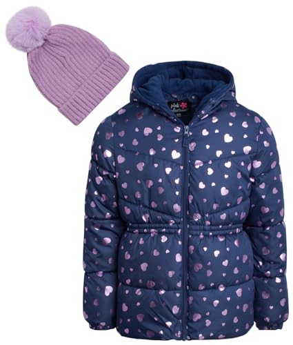 Pink Platinum Girls Winter Coat - Fleece Lined Water...