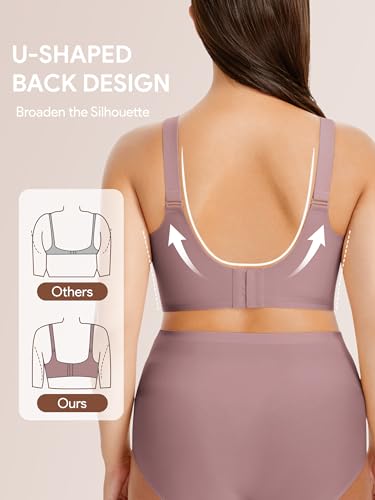 Image of Angelhood Seamless Nursing Bra for Women Wire Free Full Coverage Nursing Bra T-Shirt Bra with Extra Extender