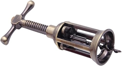 Vista 5 de LUOZZY Abrebotellas de vino Abridor de botellas de vino de aleación de zinc Abrebotellas de vino Tornillo manual resistente (Blanco)