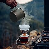 Lixada Ultralight Titanium Pojemnik na wodę przenośny kubek tytanowy z pokrywą i uchwytem składanym Camping Outdoor Kitchen Piknik