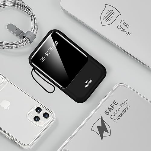 Image of 10000mAh Power Bank, 22W Fast Charging, LED Display, Multiple USB Ports, Smart Chip Technology (Black)