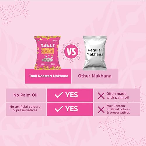 Image of Taali Roasted & Flavoured Makhana | Ghee & Himalayan Pink Salt | 100% Natural, No Palm Oil, Rich in Protein, 58g