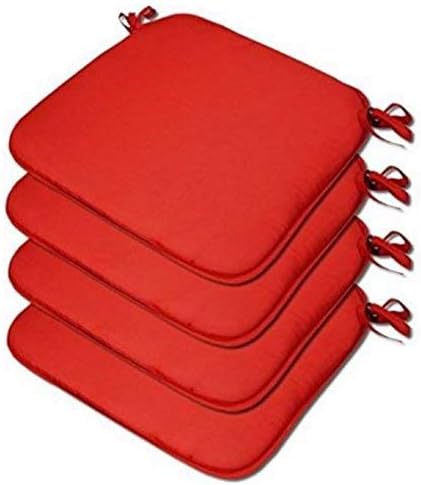 LB Luxury Beautiful Garden, Dining Chair Foam Cushions Tie On Seat Pads in set of 2,4,6 or 8 Beautiful Thick Quality (Pack of 6, Silver/Grey)