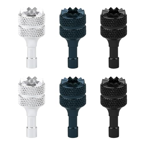 6Pcs Detachable Drone Controller Sticks Aluminum Alloy Joysticks Sticks Compatible with DJI Mini 3 Pro/Mini 4 Pro/Air 3/Mavic 3 Pro RC & RC 2 Remote Controller Accessories (Silver, Black, Blue)