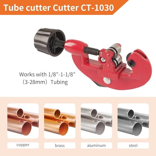 Brake Pipe Flaring Tool Set + 3 in 1 Tubing Bender + 3/16"x 25ft/7.6m Brake Line with 16 Fittings + 1 Tube Cutter, Brake Line Flaring Tool, Ideal for Vehicle Brake Systems, Air Conditioning Systems 6 Brake Pipe Flaring Tool Set + 3 in 1 Tubing Bender + 3/16"x 25ft/7.6m Brake Line with 16 Fittings + 1 Tube Cutter, Brake Line Flaring Tool, Ideal for Vehicle Brake Systems, Air Conditioning Systems - Image 6