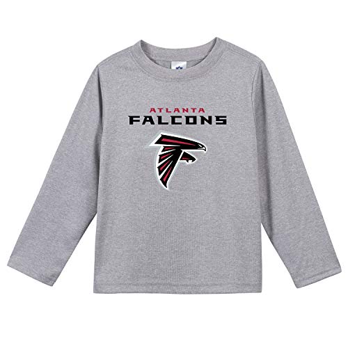 Nfl Atlanta Falcons Long Sleeve Team Field Tee, Grey Atlanta Falcons, 4T #TOP27