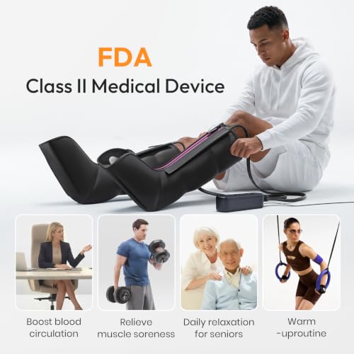 QUINEAR Heated Leg Compression Massager for Circulation FSA HSA - image 4