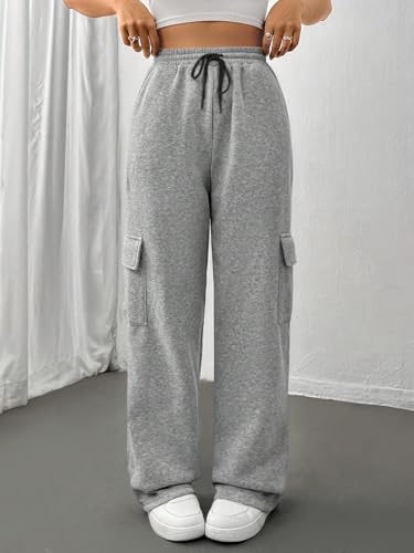 Image of KATECLO Women's Multi Flap Pocket Side Drawstring Waist Sweatpants