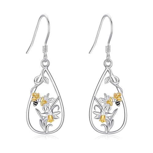 Boucles d'oreilles jonquilles en argent pour illuminer votre style quotidien