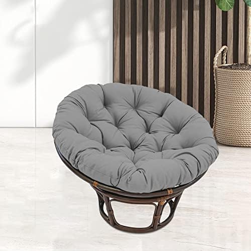 Miniatura 4 de Cojín de asiento de 24 x 24 pulgadas, lavable, impermeable, redondo, para asiento de patio, para interiores y exteriores, silla mecedora, oficina,