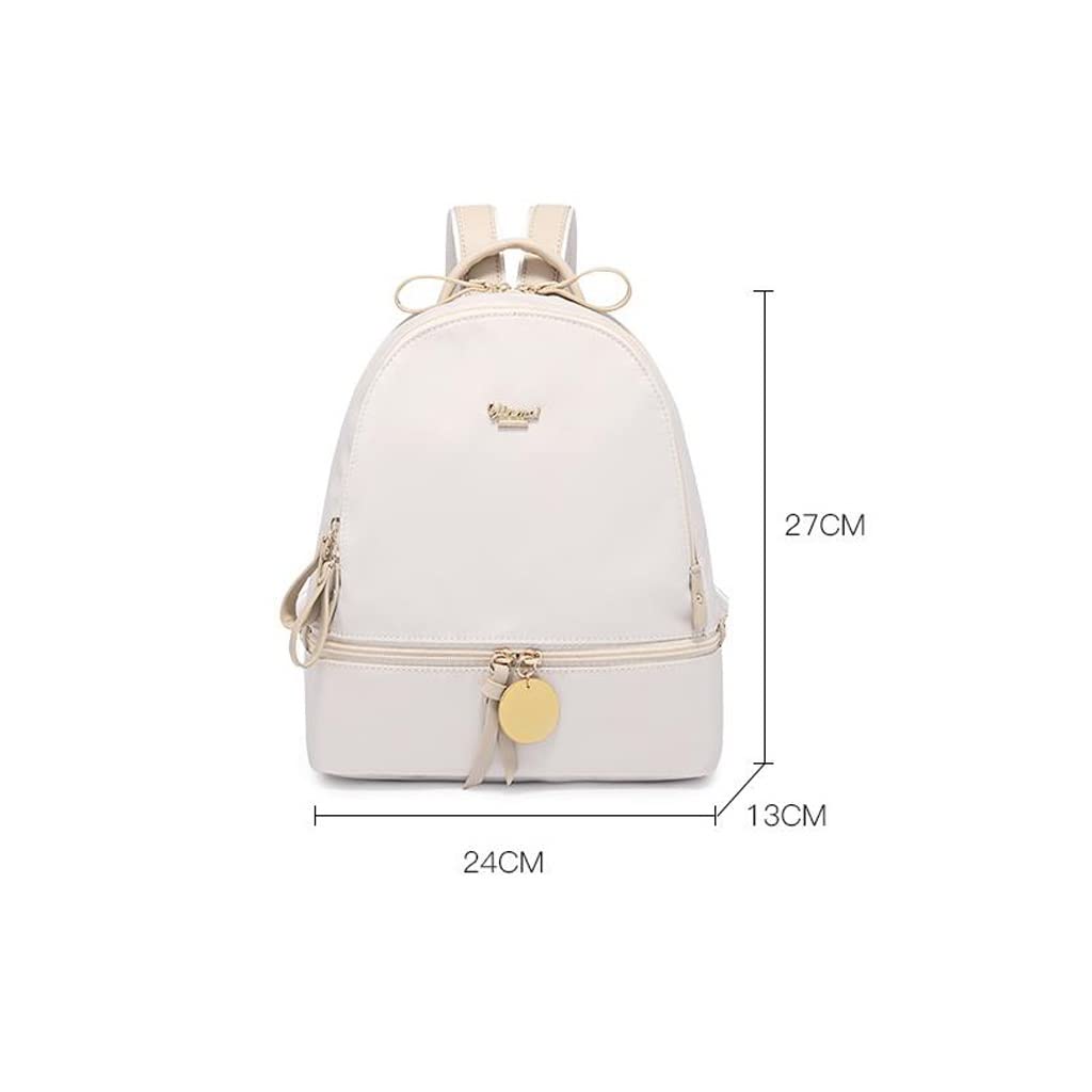 Mochila Moda for Mujer Estilo Occidental Mochila pequeña Todo-fósforo Ins Mochila Simple (Color : Black)