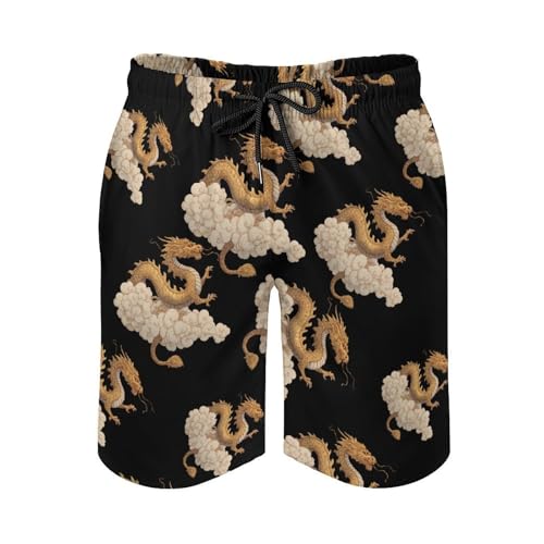 Cartoon Dragon Mens Swim Trunks Quick Dry Board Shorts Beach Swimwear Bathing Suits2