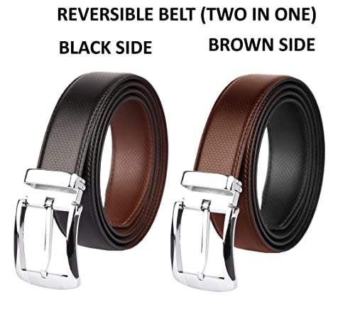 Image of ZORO Men's Vegan Leather Belt for Men, Formal /Casual,Black | Fit on up to 38 Inches