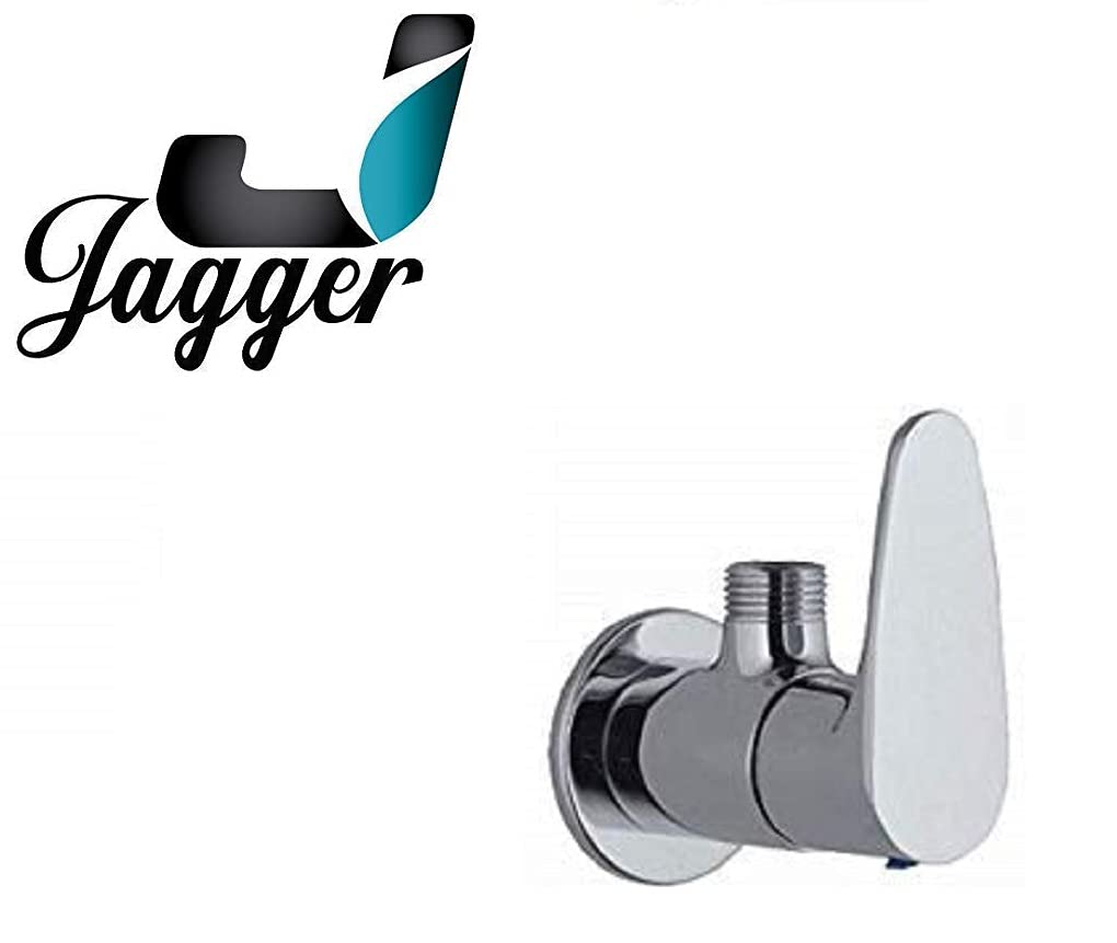 Jagger Fusion Brass Disk Angle Cocke for Bathroom Angle Valve, Angle Wall for Bathroom Angle Cocke for wash Basin Brass Angle Valve for wash Basin with Free Flange and Teflon Tape 1 pcs (FUSION)