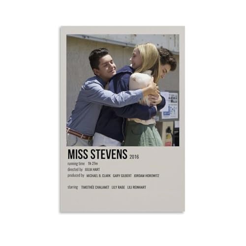RWEWQRHG Póster de la película Miss Stevens de arte moderno, pintura estética, cubierta de lienzo, póster artístico para pared, 60 x 90 cm, estilo sin marco