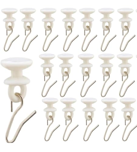 Image of Plastic Runner for C Channel /Curtain Track with Metallic Hooks (100)