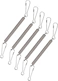 Silver 5Pcs Spring with 2 Clips Used Singly or in Combination to Hold Rabbit Water Dispenser Drinking Bottle for Small Animals Feeding and Watering Supplies