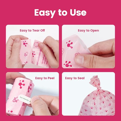 Image of Dog Poop Bags, Extra Thick & Leak-Proof Doggie Bags, Lavender Scented Pet Waste Bags Made from 70% Certified Recycled Plastic, Easy Tear & Open Poop Bags for Dog Walking, 8 Rolls (120 Count)
