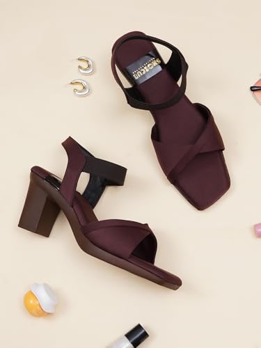 Image of Women's Shimmerstep Heel Sandal Comfortable Cushioned Footbed Adjustable Straps Anti-Slip Outsole Stylish & Elegant Design For Girls /Ladies