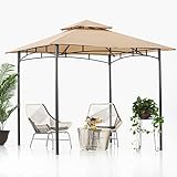 ★ Wasserbeständiges Gewebe: Unser Baldachin besteht aus wasserfestem 180G + PU-Polyestergewebe. Die Entwässerungslöcher und das spitze Design dieses Pavillons fördern diese wasserfeste Eigenschaft, indem sie jegliche Ansammlung von Wasser verhindern. So kann unser Pavillon auch an Regentagen gut funktionieren.
