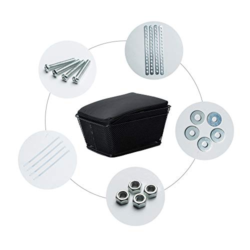 image for Lixada Rear Bike Basket Waterproof Metal Wire Bicycle Basket with Adju