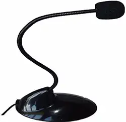 LBL DISTRIBUIDORA Microfone Pedestal Preto Dinâmico Omnidirecional P2 3.5mm 1.5m