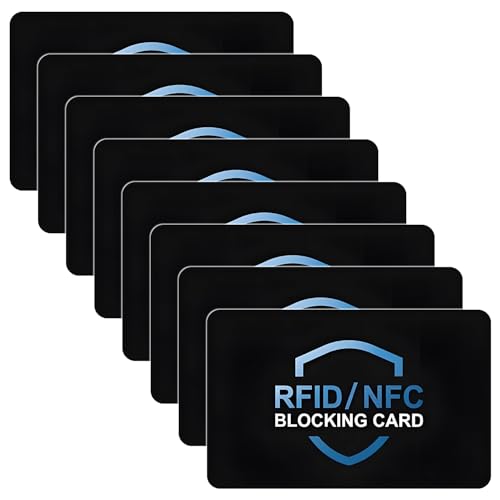 Ya en mundofriki.es: Exburanty Paquete de 8 Tarjetas bloqueadoras RFID, Protector de Tarjetas de crédito, Bloqueador NFC Delgado para billeteras, Bloqueador antirrobo para Tarjetas sin Contacto