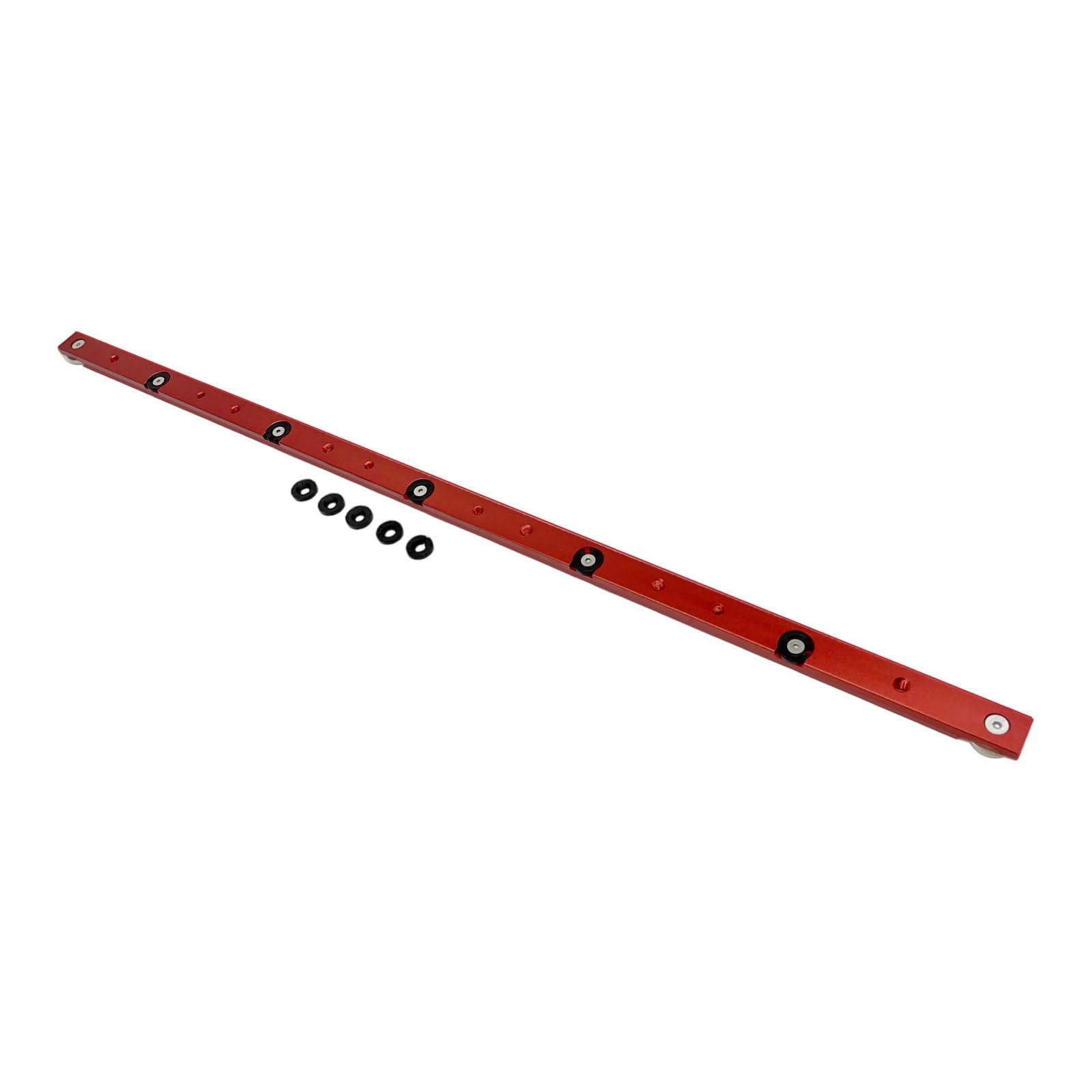 Miter Rod Clamping Tool Slider Woodworking Guide Rails Sliding Fence for Table Sawer and Milling Machines Aluminum Miter Rod Clamping Tool Slider with Adjustable Stop for Woodworking Table