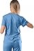 Meidiero Scrub Tops Women, Slim-fit Medical Shirts, Soft Stretch & Wrinkle-Resistant Women's Scrub Tops with 2 Chest Pockets Sky Blue