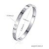YUFANHY Love Bracelet Cuff 18k Gold Plated Stainless Steel Love Bracelet For Women Novelty And Mother Daughter Bracelet Jewelry Oval Bangle Witness The Of Love Wedding For Couple（Silve） #1