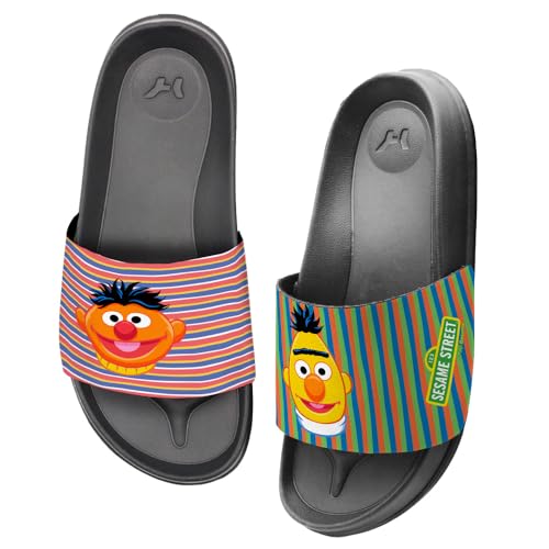Popfunk Sesame Street Bert Ernie Face Unisex Adult Slides Sandals Officially Licensed Hypd Slydr Switch™3
