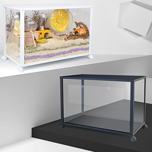 Cage en acrylique grande villa pour gerbille et souris avec pavé épais