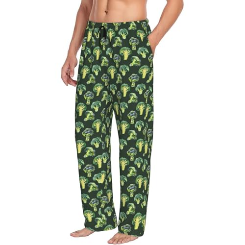 Broccoli-A Mens Pj Pants,Soft Men Lounge Pants,Mens Pajama Pants Bottoms,Sleep Pants For Men