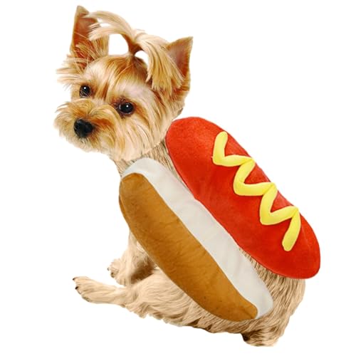 Kostüm Für Hunde - Hot Dog Burger Hundekostüm,Dress Up Hamburger-Welpen-Outfit, Lustiges Taco-Outfit Für -Hunde Und Katzen