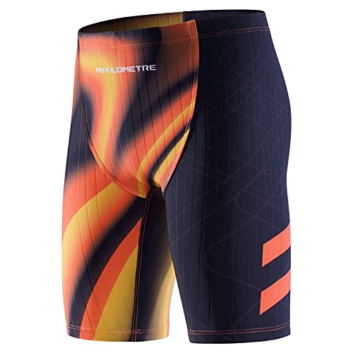 MY KILOMETRE Traje de baño Jammer para niños, traje de baño de entrenamiento con cordón Endurance para niños y jóvenes, naranja, L Cover